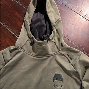 UNRL Olive Green Pullover Hooded Sweatshirt - Spittin Chicklets - NWOT
